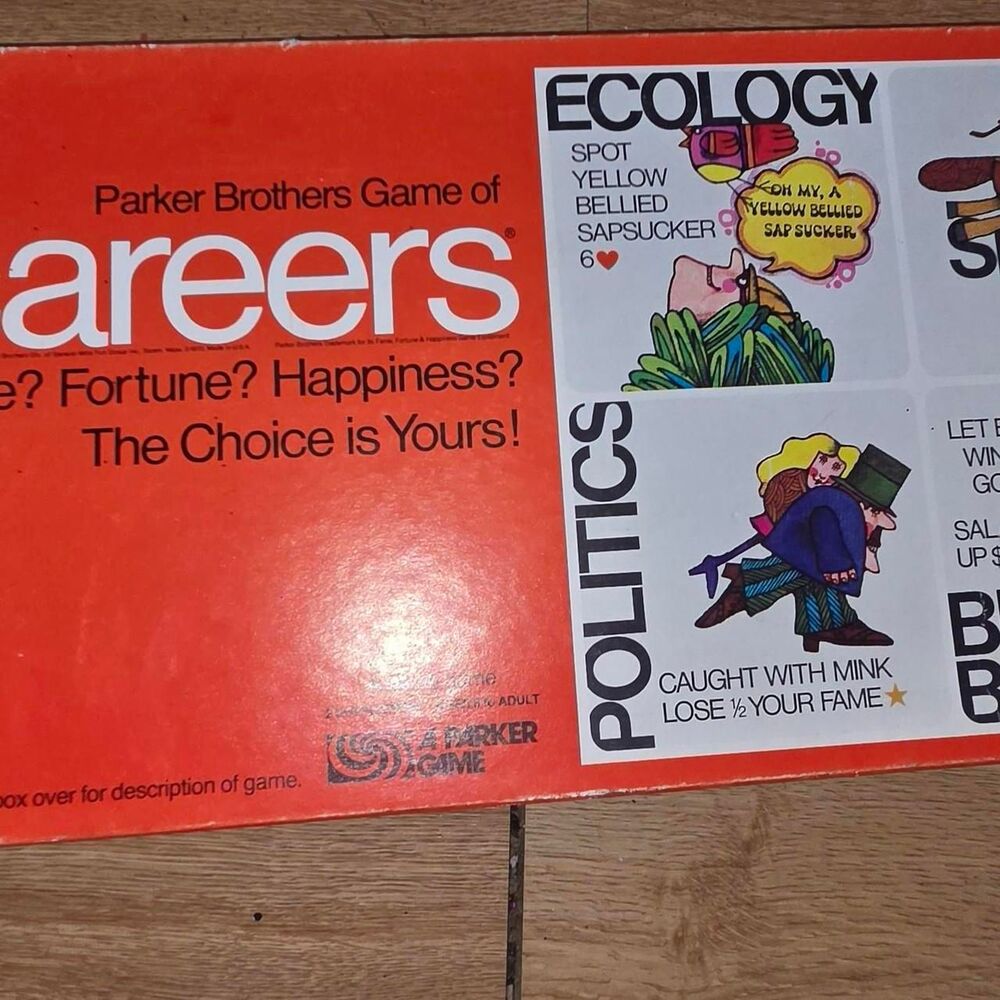 Vintage 1970s Parker Brothers Careers Board Game Classic Family Retro nostalgia